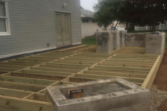 Putting up the wood