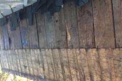 Exposed wood that was horrendous
